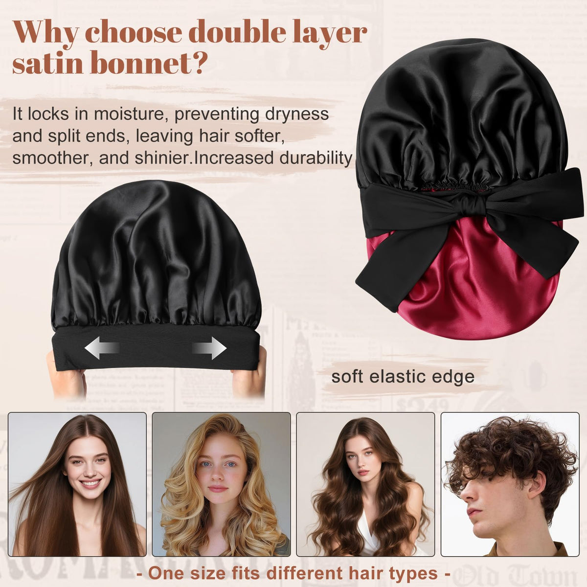 CHLINS double-layer satin fabric texture close-up for extra protection