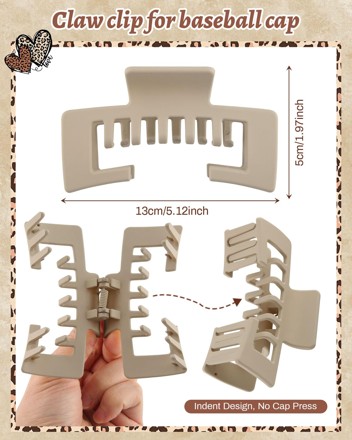 CHLINS close-up of deep teeth and metal spring for secure grip