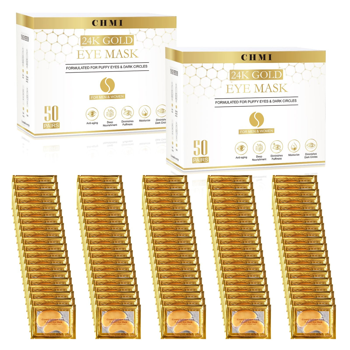 CHMI front packaging showing 100 pairs, clear bulk value and convenience