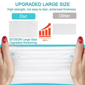 CHNLML close-up of dual-textured cotton surface for better cleansing