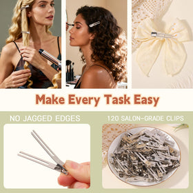 choicbaby clip holding a roller in hair, keeps set secure