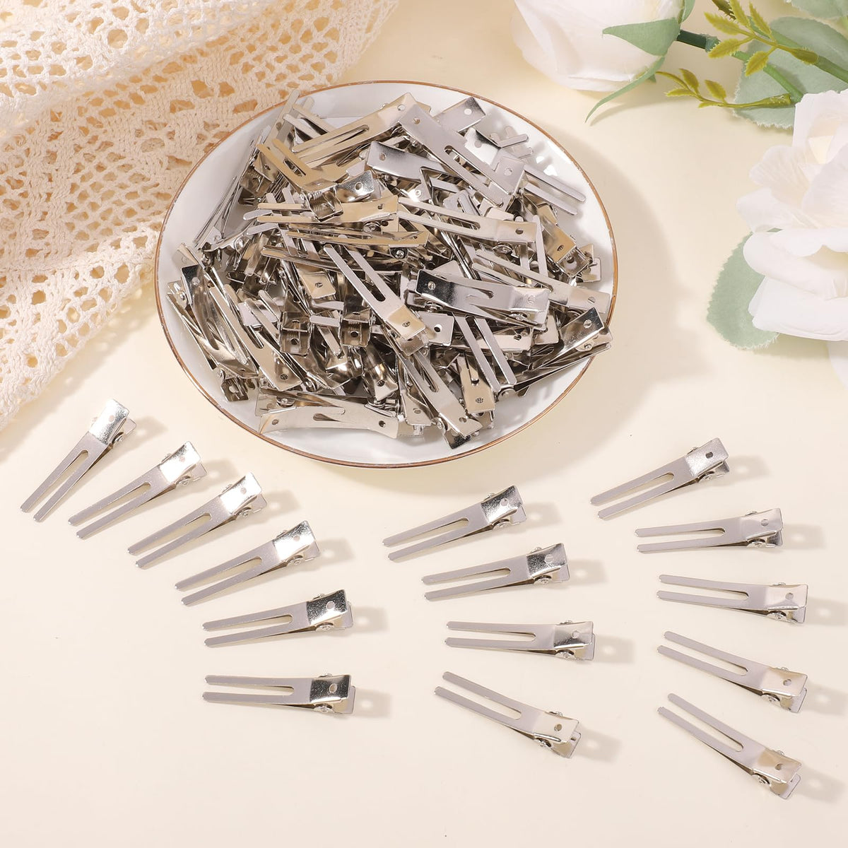 choicbaby clips used in bridal hairstyle, professional finishing touch