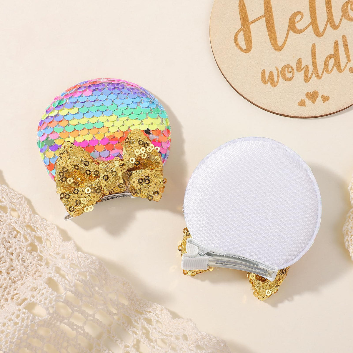choicbaby bows beside ruler showing 2.56-inch size and scale