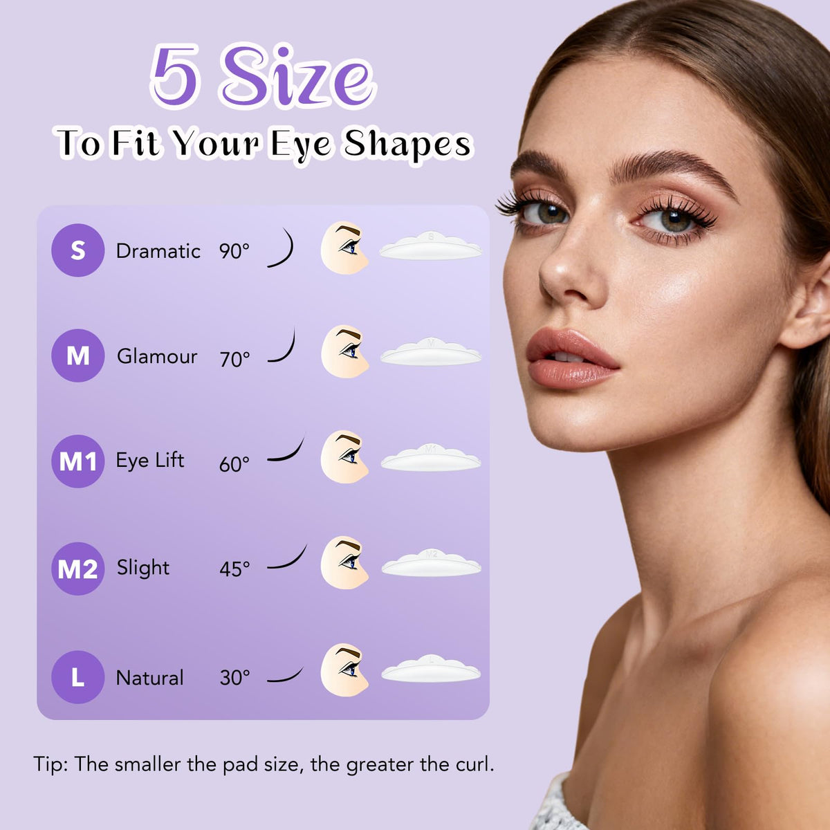 Choido before and after lash lift comparison showing longer-looking curled lashes