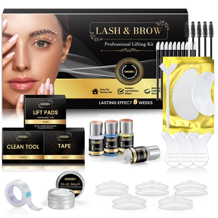 choido kit front packed showing full lash and brow kit for easy salon results