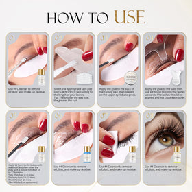 Choido lashes before and after lift showing dramatic curl and longer appearance