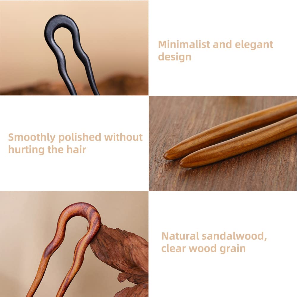 CHOISBEING ebony U-shape detail highlighting prong curve for firm hair grip