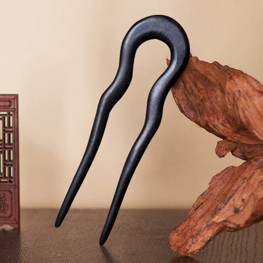 CHOISBEING hair sticks next to ruler showing size for correct styling fit