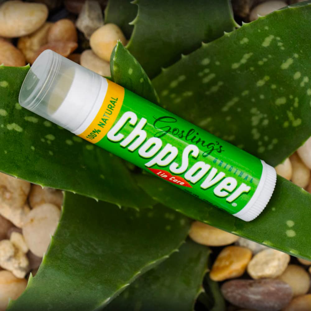 ChopSaver ingredients label close-up listing natural butters and arnica benefits
