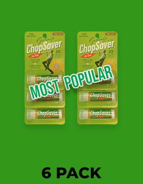 ChopSaver six-pack arranged, brand offering convenient spare tubes