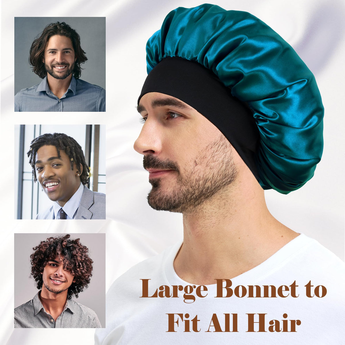 choshion in use on curly hair demonstrating overnight protection and reduced frizz
