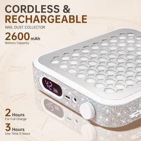 CHRISTINE SHELLY reusable filter and 30 disposable cotton pads displayed for easy maintenance benefit