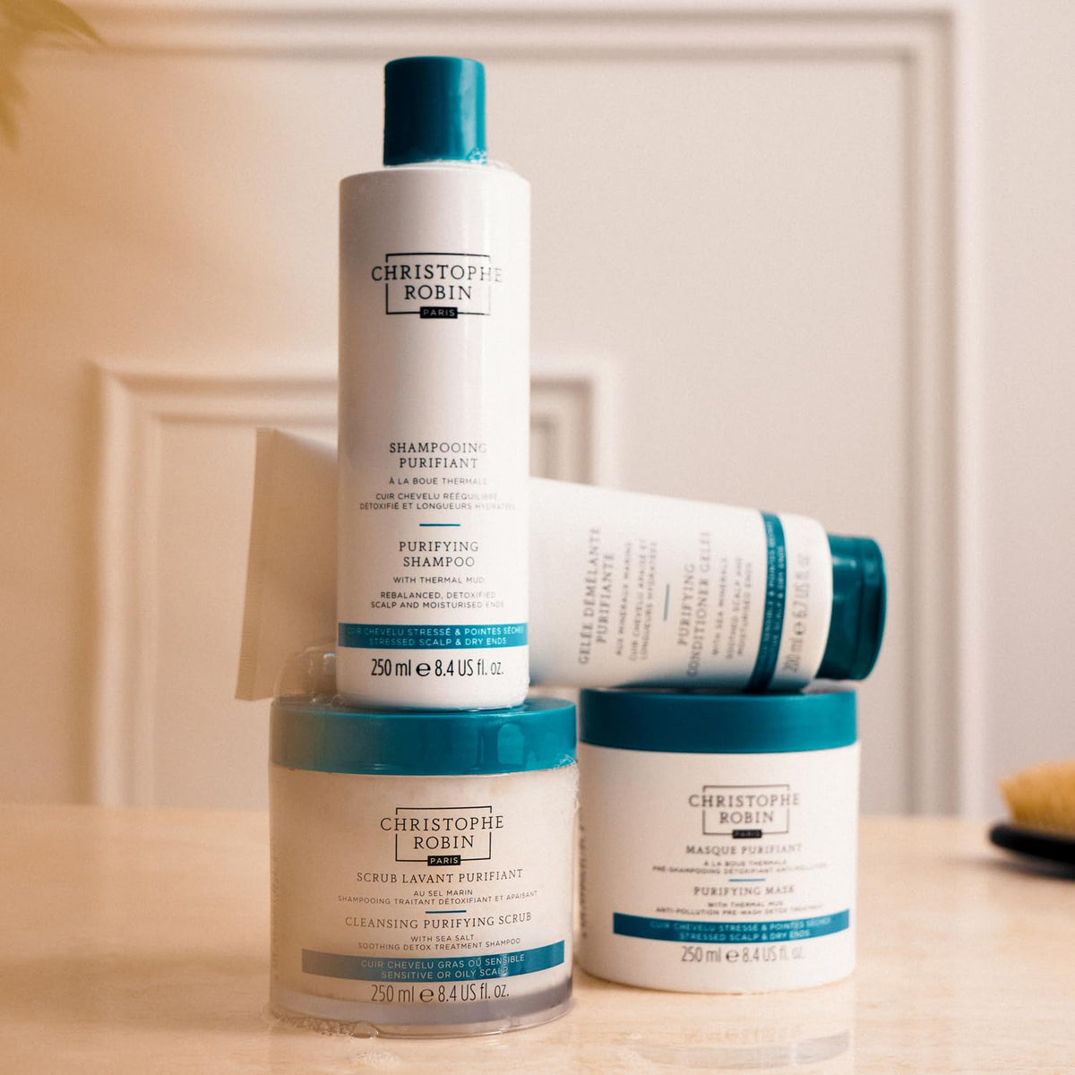 Christophe Robin before and after root volume comparison highlighting detox results