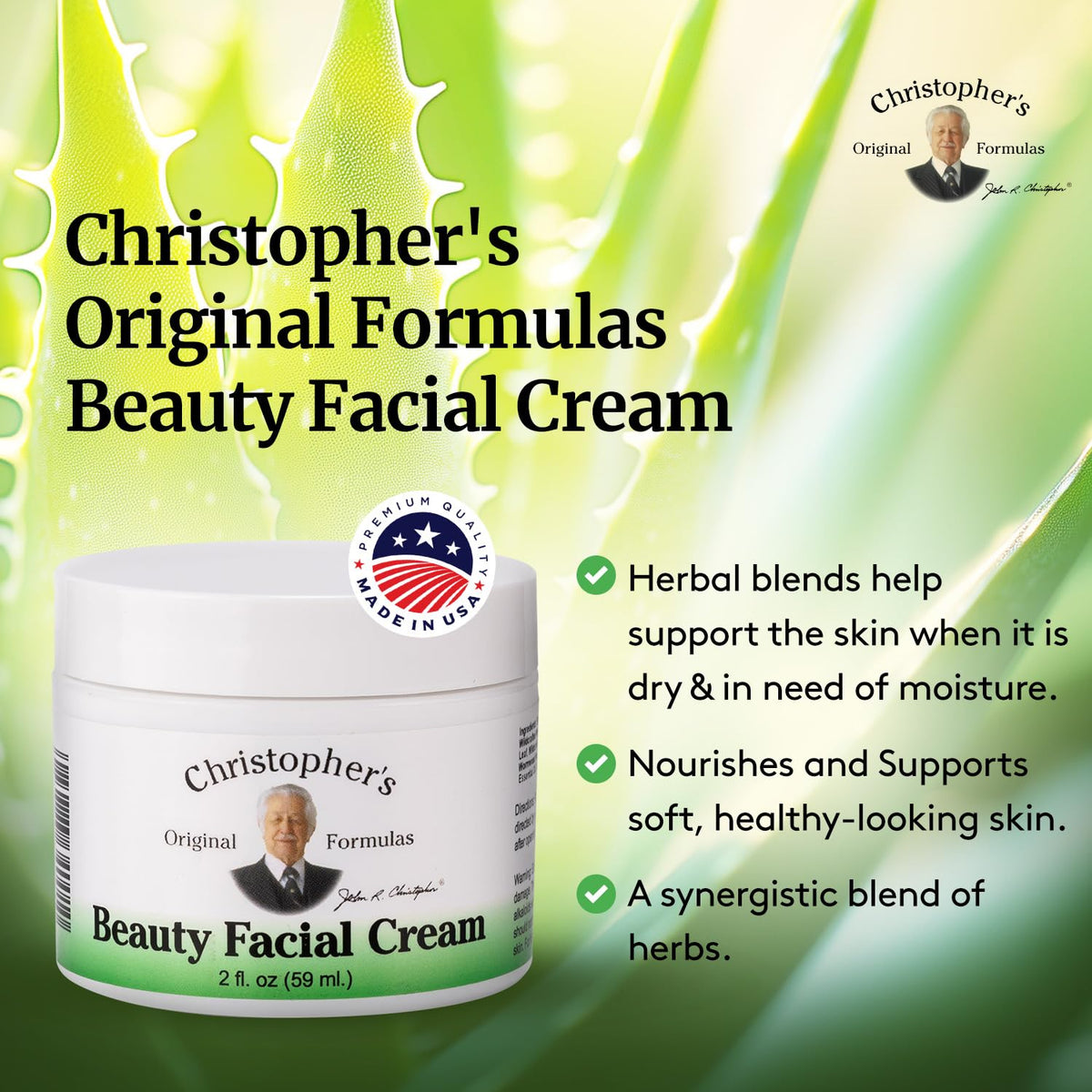 Christopher's Original Formulas with olive oil bottle highlighting conditioning benefit