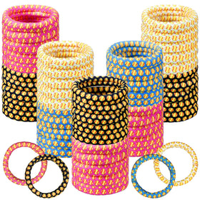 Chuangdi front packaging showing 100 colorful hair ties and soccer pattern for team use