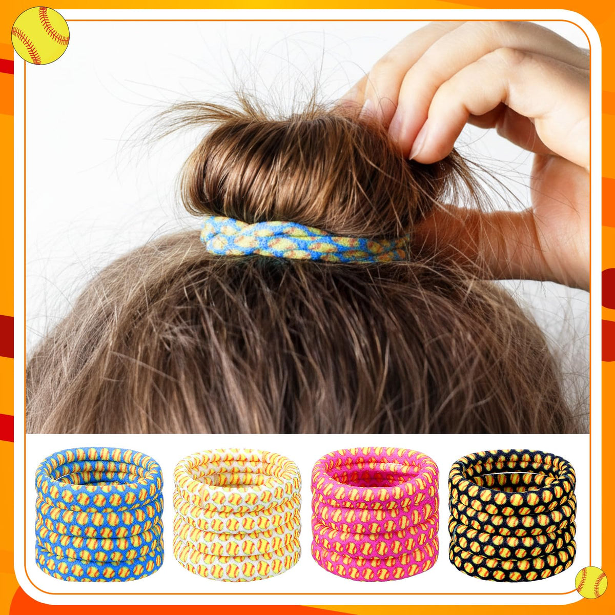 Chuangdi hair tie holding a sporty ponytail during exercise for secure, no-crease wear
