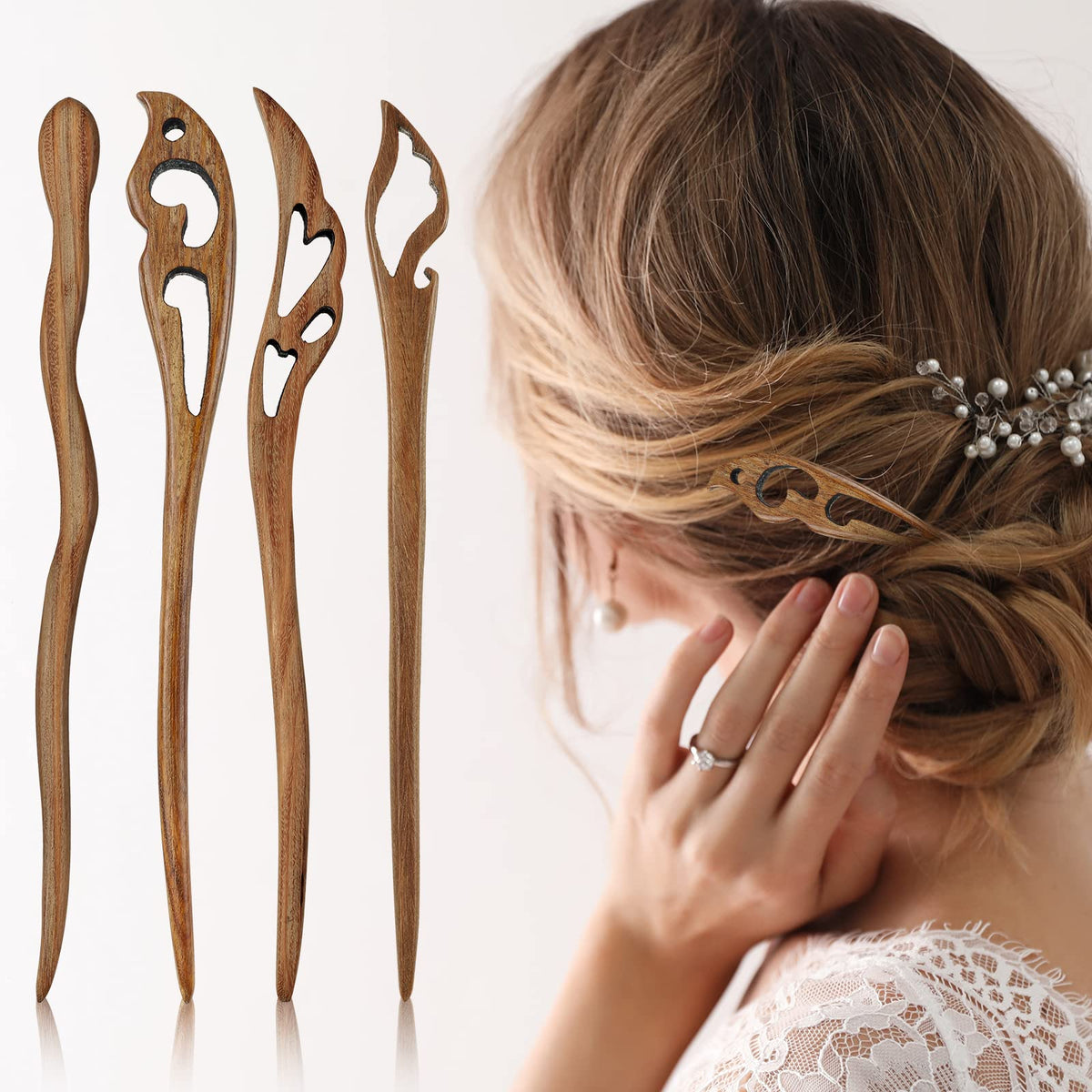 Chuangdi beside a ruler showing 7-inch length, clear size for thick hair support
