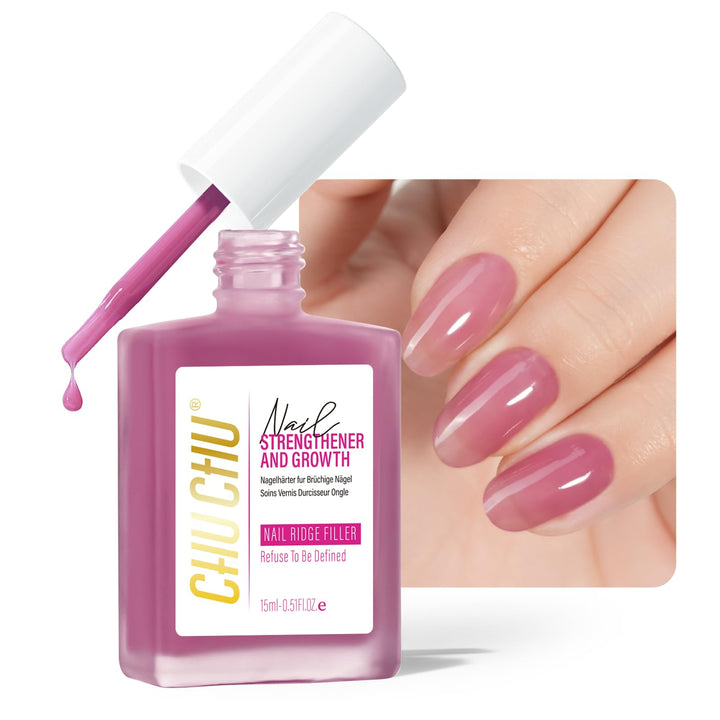 CHUCHU front packaging dusty rose 15ml showing compact bottle benefit: all-in-one care