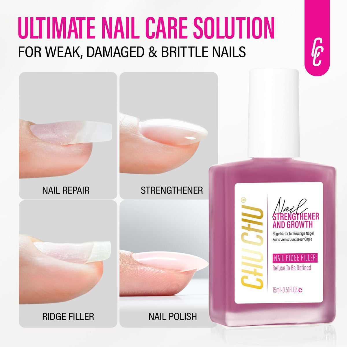 CHUCHU texture close-up swatch showing dusty rose tint and glossy finish benefit