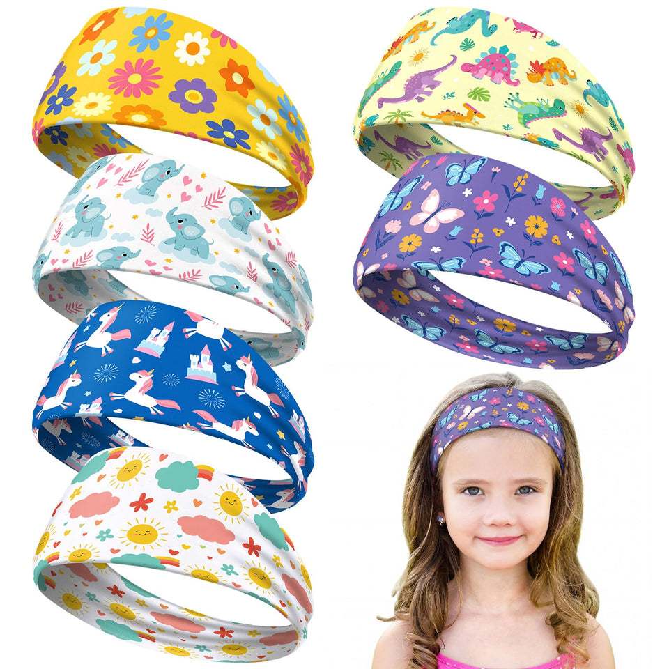 Chunyin unicorn headbands front view showing six vibrant designs for fun outfits