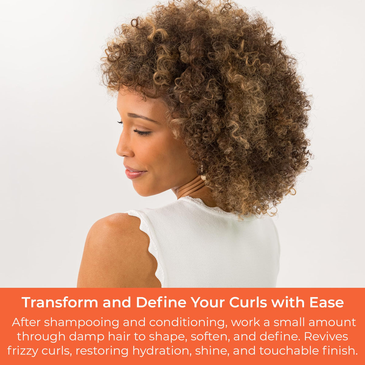 CIBU before and after hair comparison showing reduced frizz