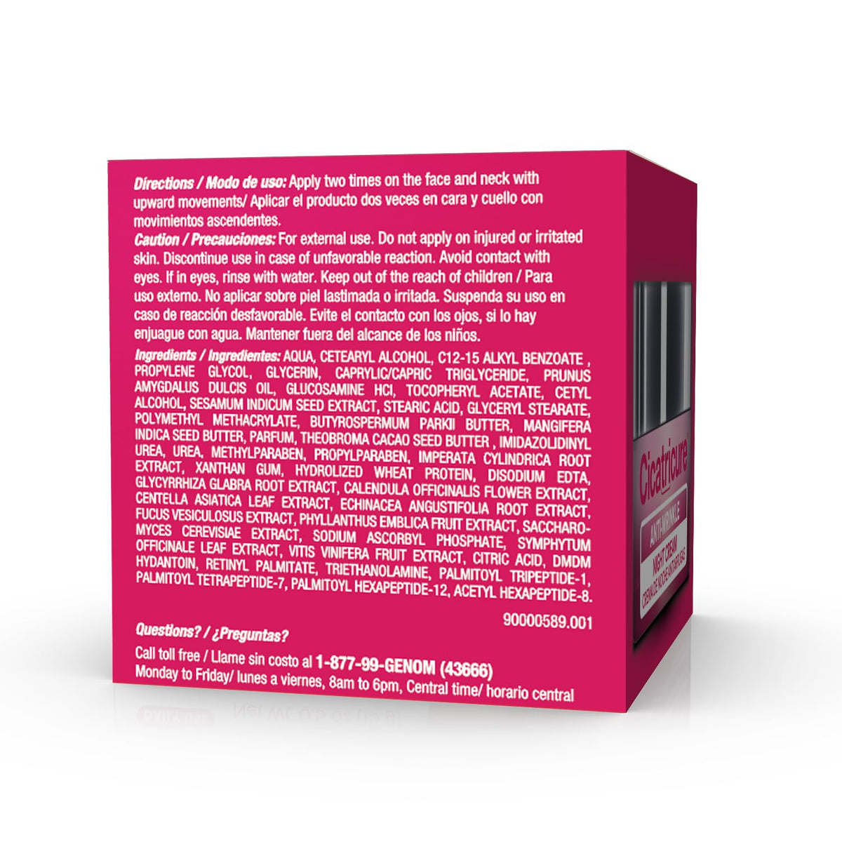 Cicatricure before and after skin sample showing visible smoothing benefit