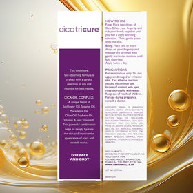 Cicatricure before-and-after collage showing improved skin appearance