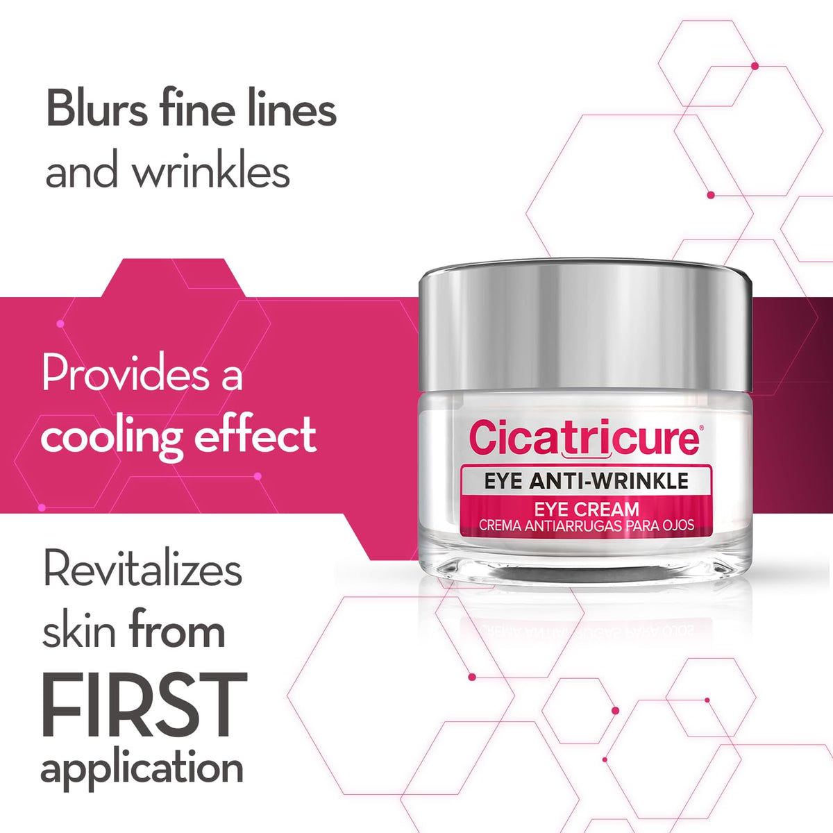Cicatricure open jar texture showing cream-gel consistency and smoothness