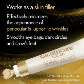 Cicatricure ingredient label close-up highlighting peptides and minerals