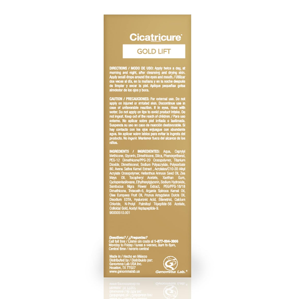 Cicatricure on bathroom vanity in routine setting promoting daily use benefit