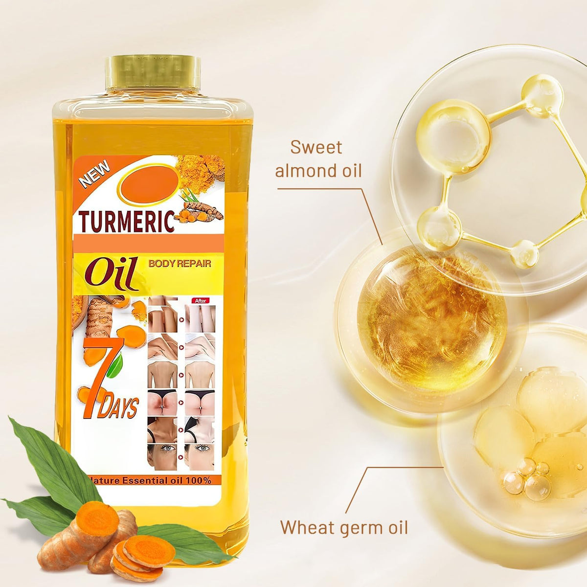 cijikos Soft 7 dispensing oil from bottle to hand for controlled application benefit