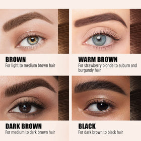 Cilrofelr peeling off tint to reveal defined brows after 20 minutes