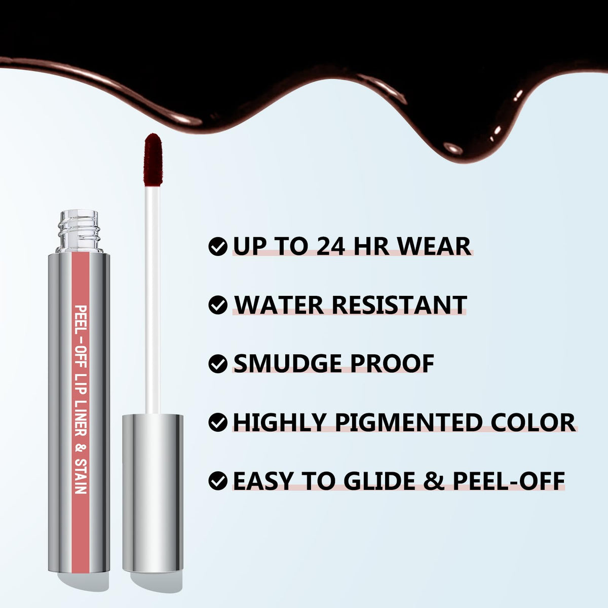 Cilrofelr gel texture swatch demonstrating rich pigmentation