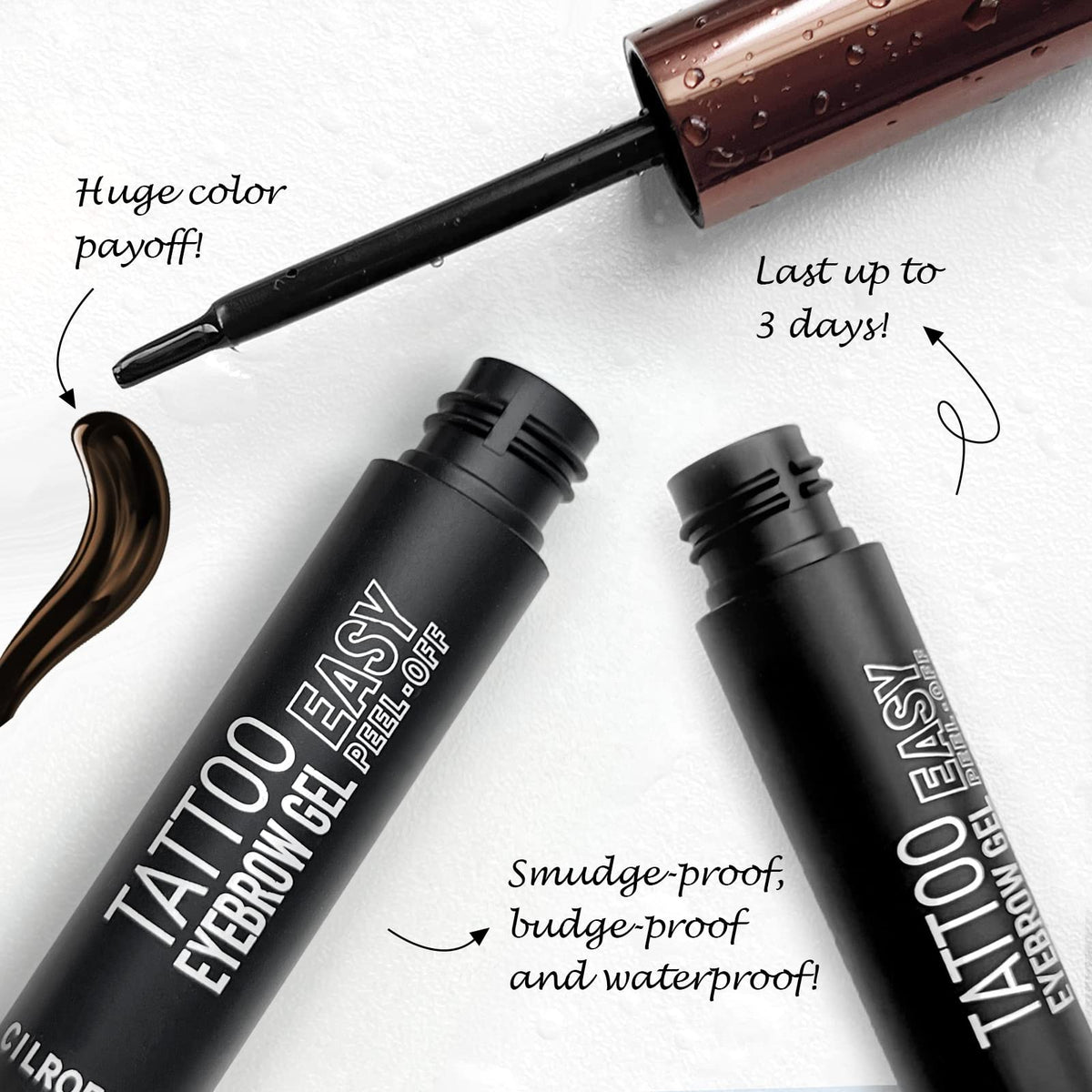 Cilrofelr thin brush tip close-up for precise brow application benefit