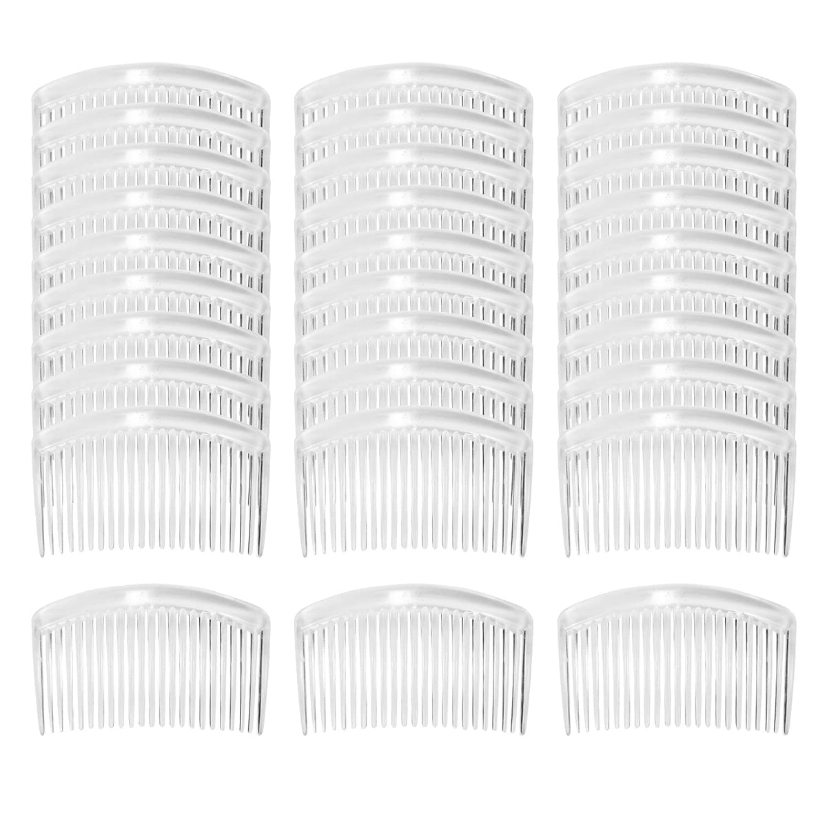 Cinaci clear combs front packaging showing 30-piece set and easy storage