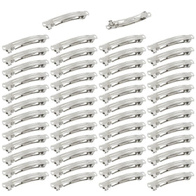 Cinaci front packaging showing 50 silver barrettes and clear storage convenience
