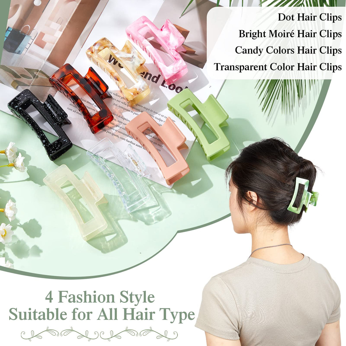 Cindeer clip holding a thick bun demonstrating secure hold for thick hair