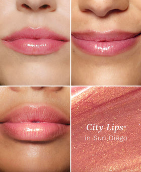 City Beauty City Lips wand application close-up illustrating easy, precise application