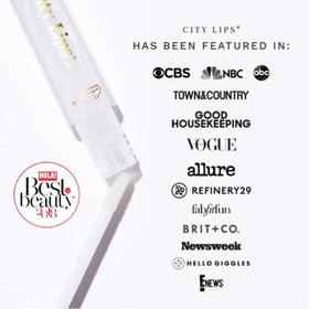 City Beauty City Lips label close-up showing clean-formula claims and safety