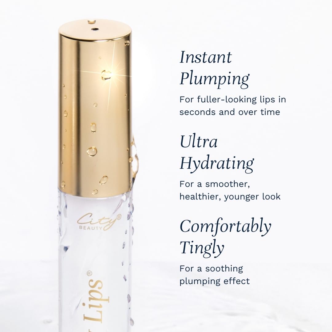 City Beauty City Lips lifestyle outdoor shot showing glossy finish and youthful glow