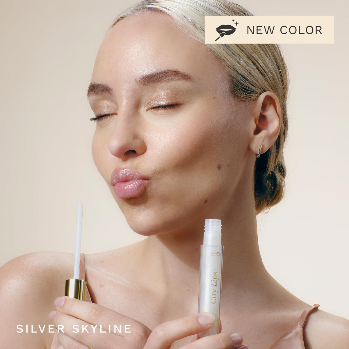 City Beauty City Lips ingredients label emphasizing clean, gentle formulation benefit