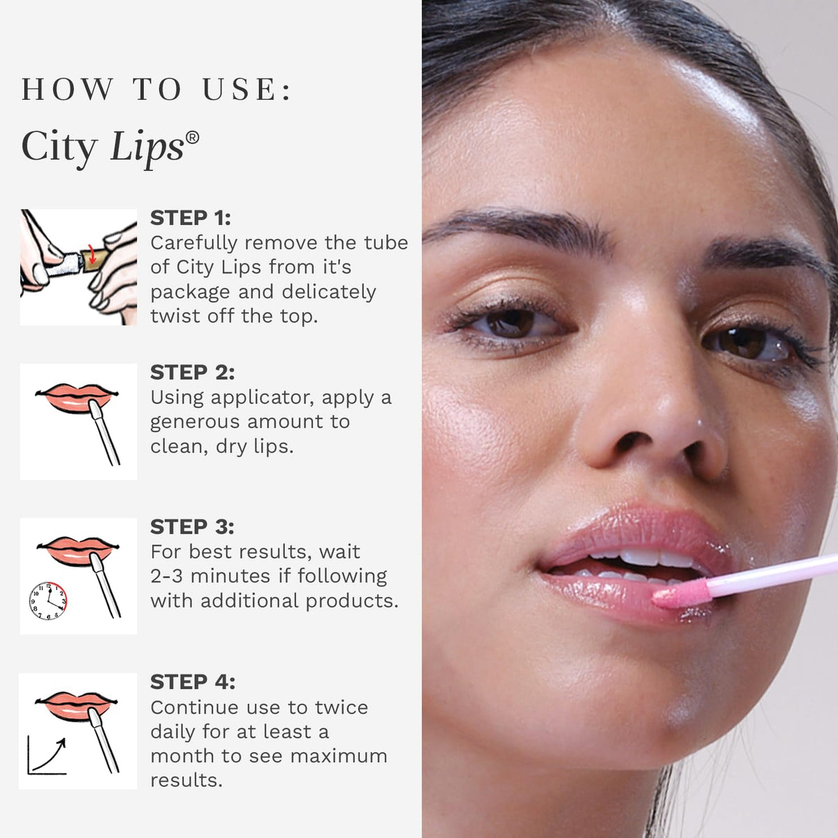 City Beauty City Lips next to ruler showing compact size and travel-friendly convenience