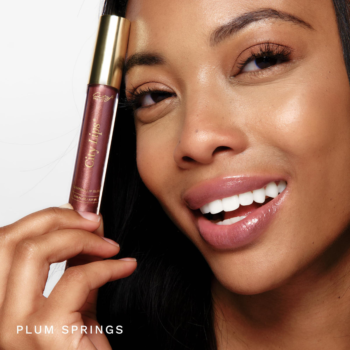 City Beauty City Lips texture swatch highlighting creamy hyaluronic hydration benefit