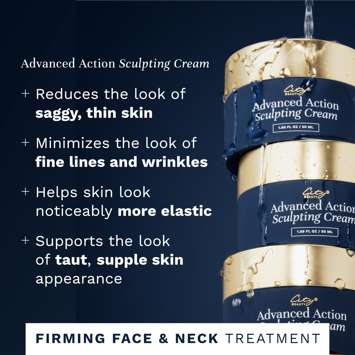 City Beauty cream texture close-up highlighting rich hydration and smooth application