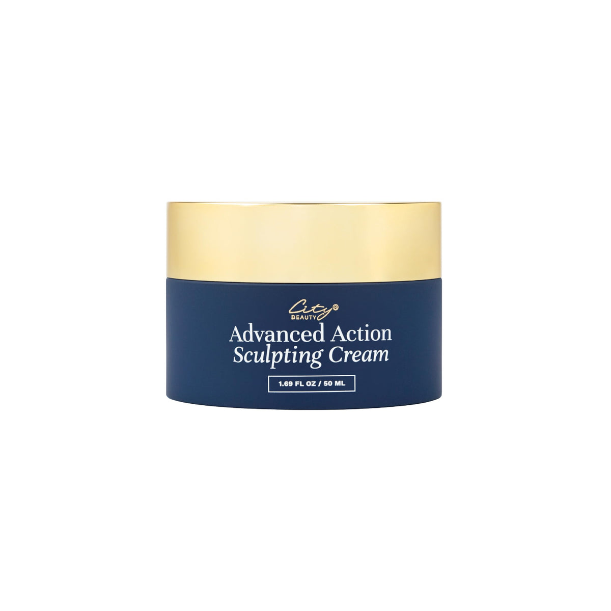 City Beauty front packaging of sculpting cream showing clean design and product benefits