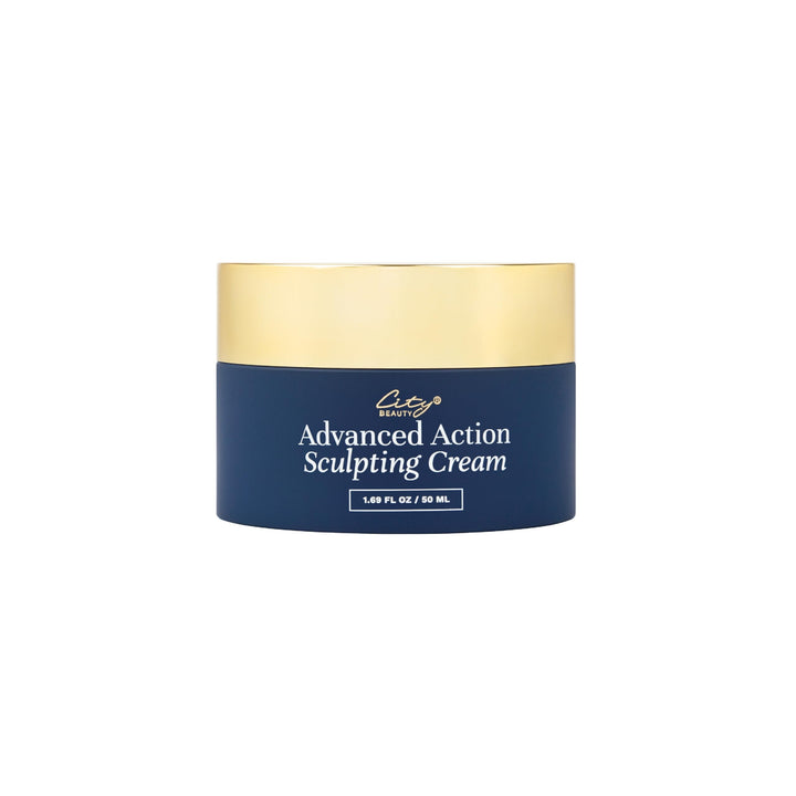 City Beauty front packaging of sculpting cream showing clean design and product benefits