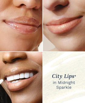 City Beauty applicator close-up revealing wand tip for precise gloss application