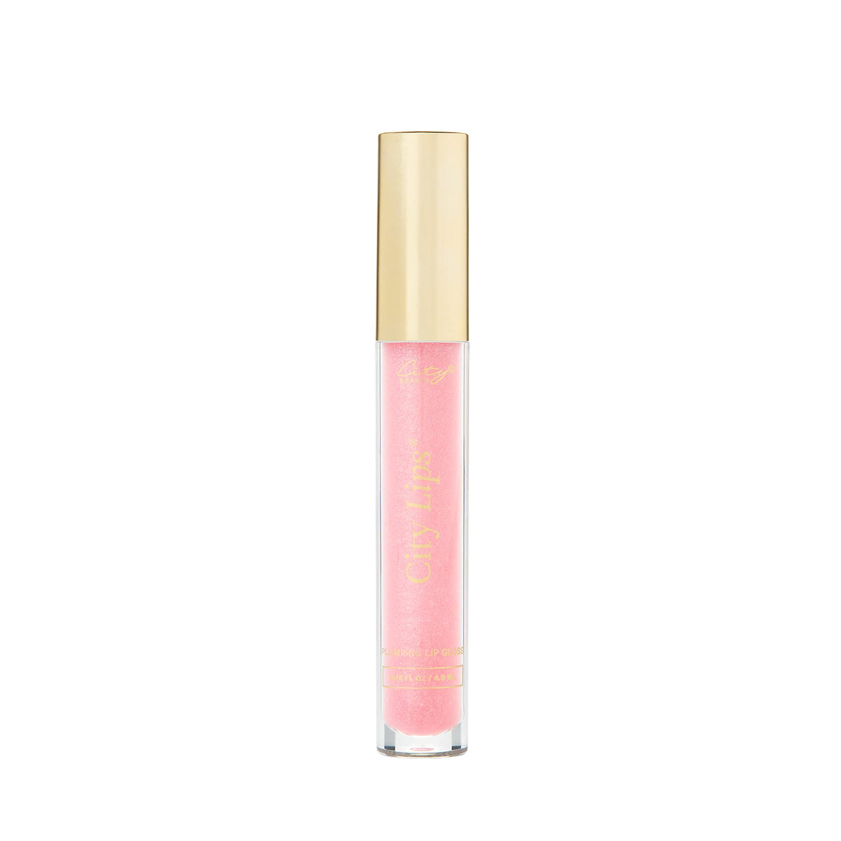 City Beauty Tinsel Town front packaging showing glossy pink tube and glitter