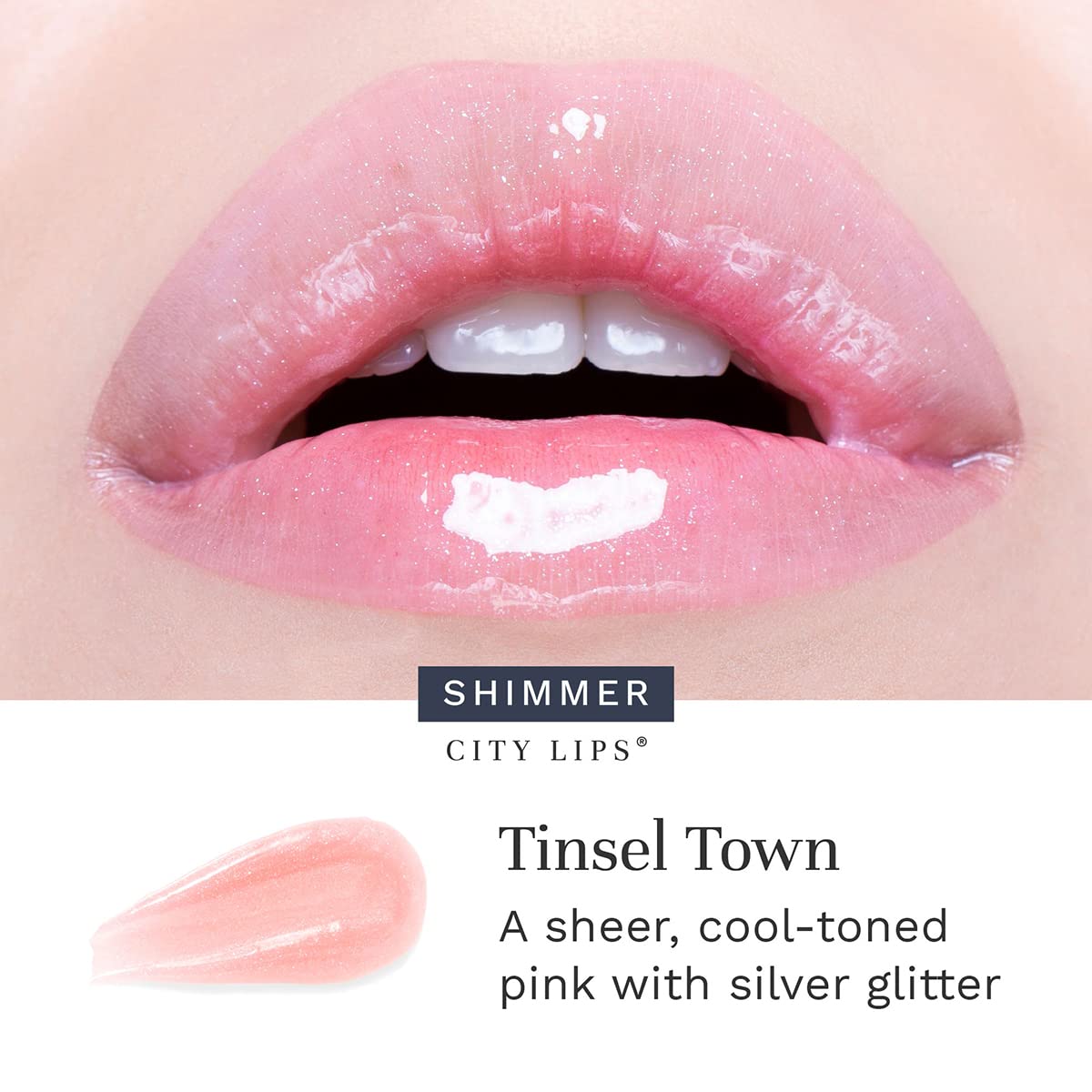 City Beauty Tinsel Town texture swiped on skin highlighting hydrating finish