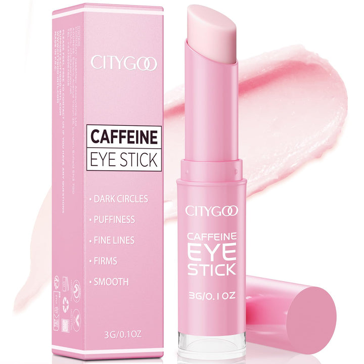 CITYGOO front packaging of caffeine eye cream stick showing compact travel size and convenience